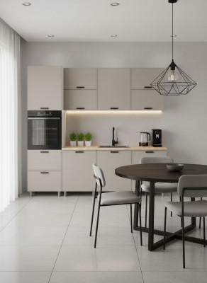 МК Аленушка 2,4м Магнолия Керамика,скоба черный,сонома