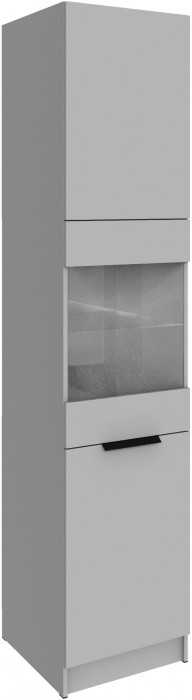 Шкаф Мадрид (0,5) с 3 фасадами, Камень серый