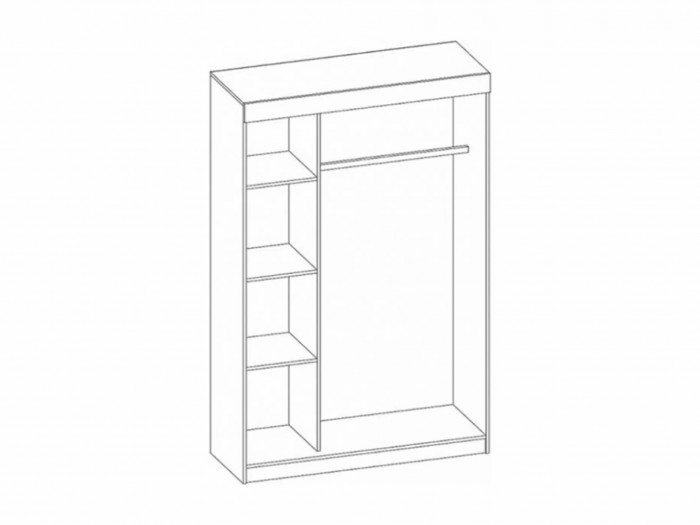 Басямиф Шкаф-купе, венге / дуб беленый