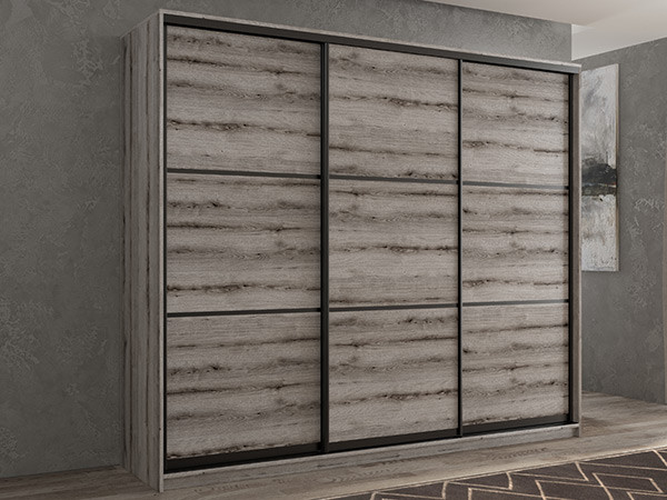 Шкаф-купе Кааппи 4 Эвок Окаменелый 210х45х230 см