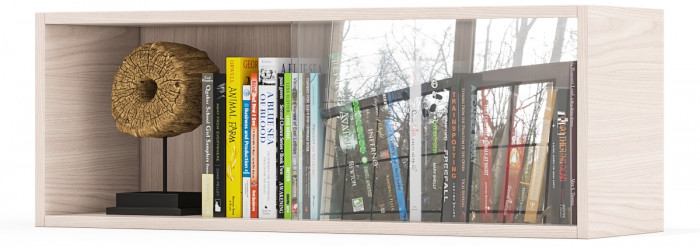 Полка книжная С-МД-КН01, ясень шимо светлый