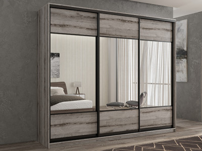 Шкаф-купе Кааппи 6 Эвок Окаменелый 210х60х230 см