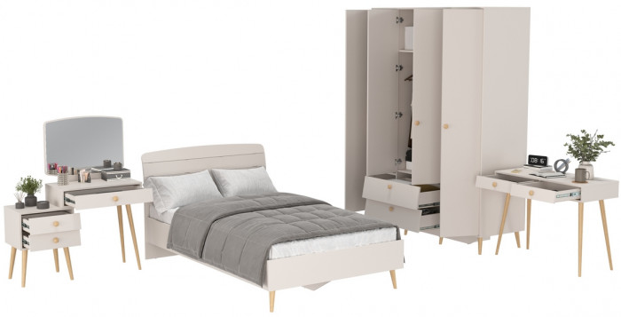 Афина Спальня 15-1200, кашемир серый