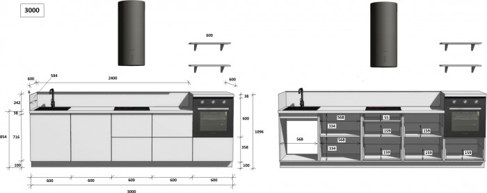 КГ 3000 ПВХ, Белый софт матовый Арника РМ в.6