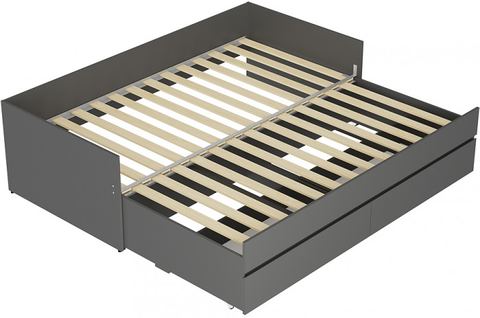 Кровать-трансформер с матрасом-трансформером Симпл КР-51, графит