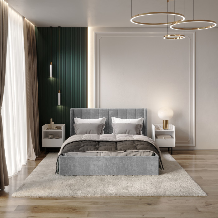 Кровать с подъемным механизмом Версаль КР-13 (1,4м), Хром