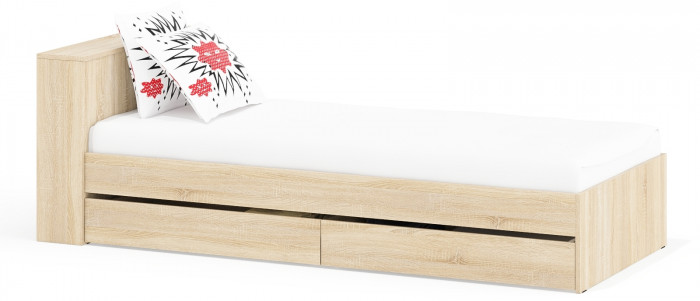 Ксения Кровать с ящиками 0900, дуб сонома