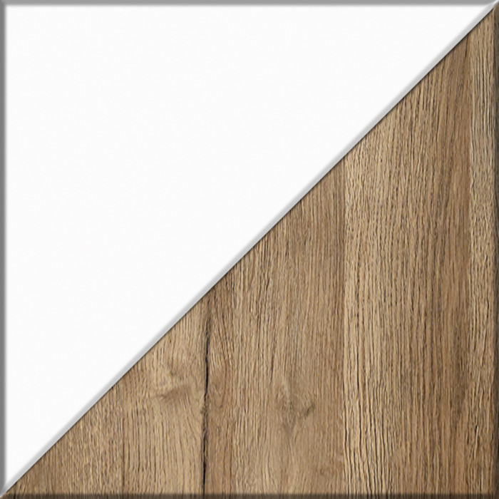 Кухня Мебель--24 ШВГ600 Шкаф горизонтальный 60 см., цвет корпус белый/фасад МДФ дуб вотан, ШхГхВ 60х32х36 см.