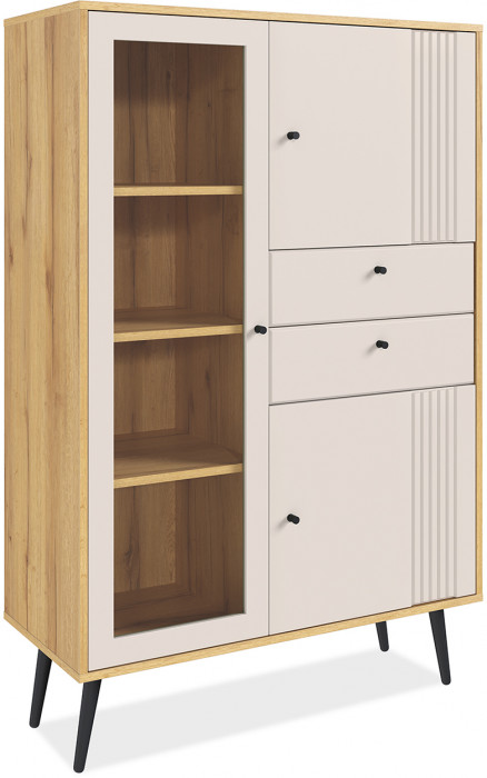 Шкаф низкий (1 стеклодверь)  Вега Саксония