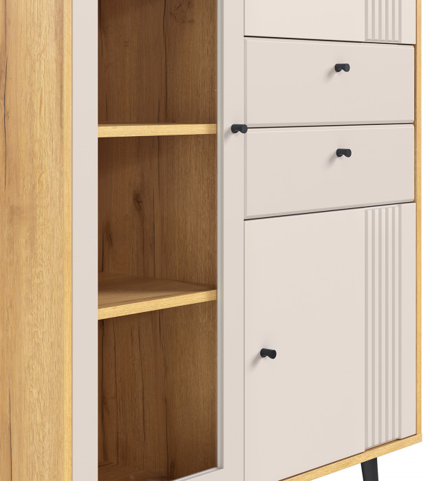 Шкаф низкий (1 стеклодверь)  Вега Саксония