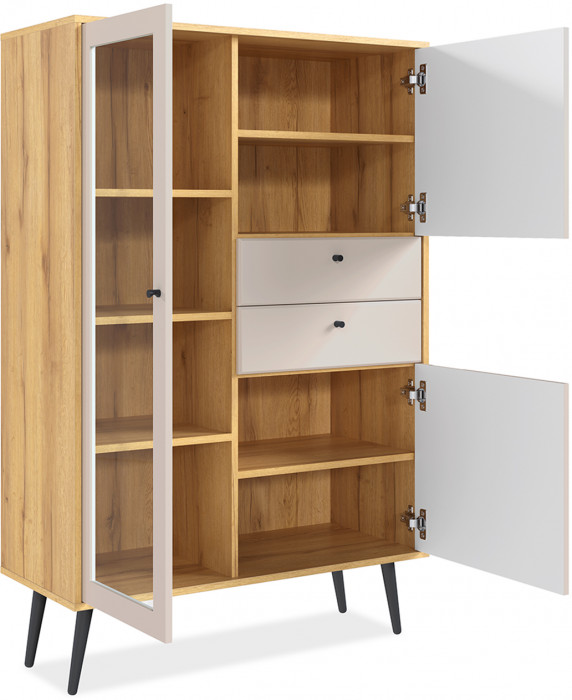 Шкаф низкий (1 стеклодверь)  Вега Саксония