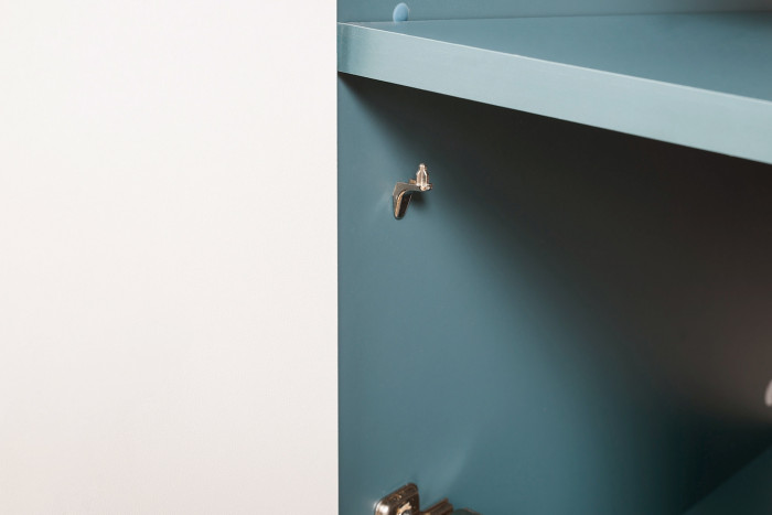 Либера Комод-тумба 16.230.01, цвет пасифай/белый, ШхГхВ 115,3х42,6х92,3 см., фасады с рисунком Тропический лес, две дверки