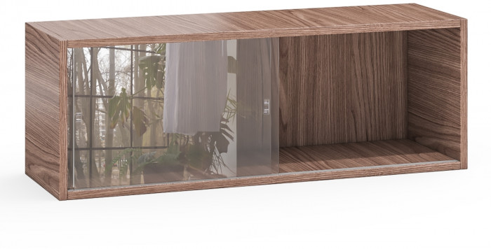 Полка книжная С-МД-КН01, ясень шимо тёмный