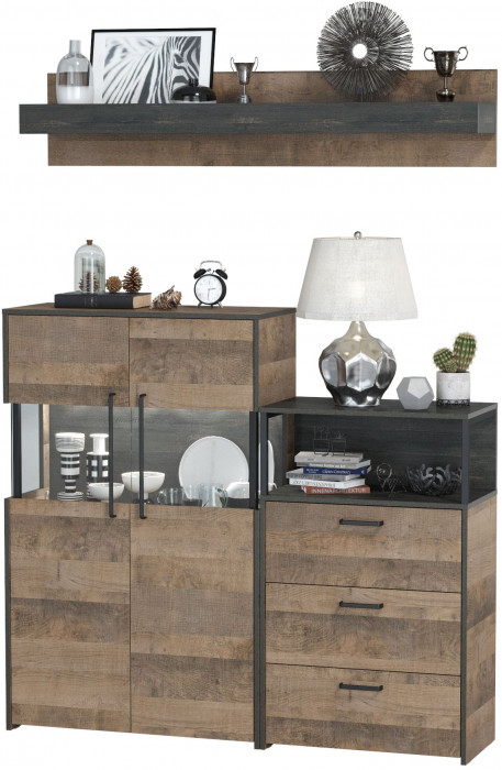 Трувор Гостиная 007, дуб гранж песочный/интра