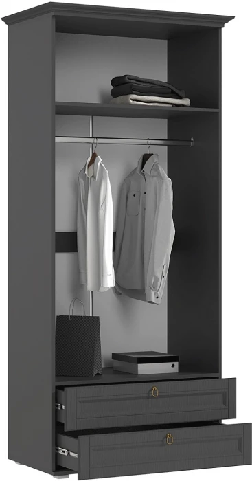 Престиж-1 Шкаф платяной графит/графит структурный