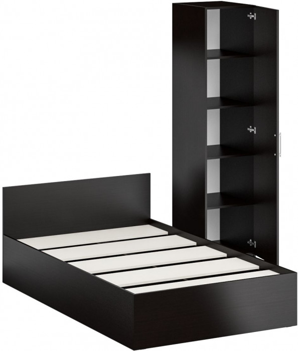 Кровать 1200 + Пенал Стандарт, венге