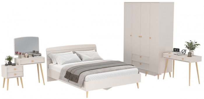 Афина Спальня 15-1600, кашемир серый