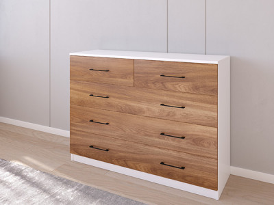 Комод 04/16 120х40х90 Белый/Кастелло Бренди