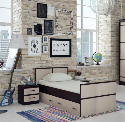 Кровать с реечным настилом Сакура ЛИТ 90х200