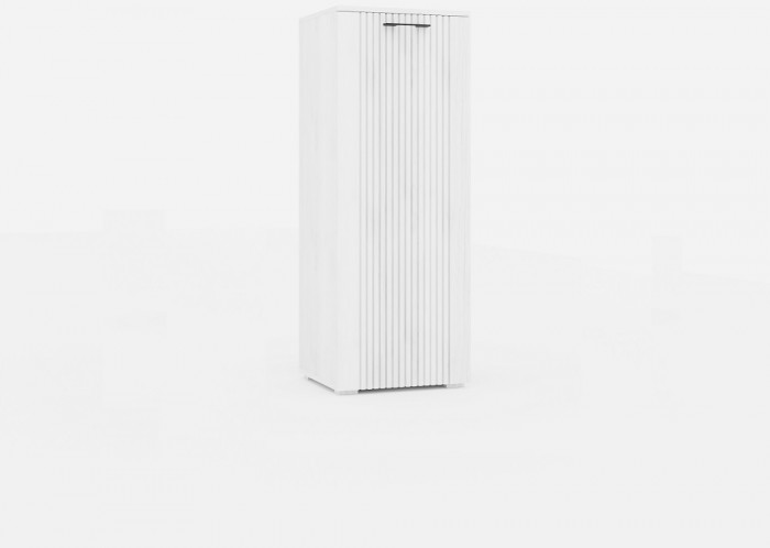 Тумба высокая для гостиной "Монреаль" - Белый текстурный/Ясень белый