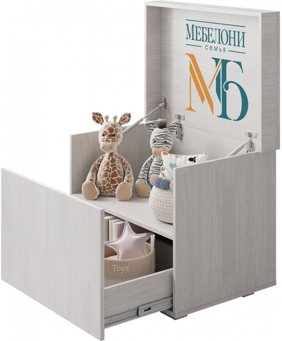 Сундук "Мебелони" ТБ-26 ясень белый