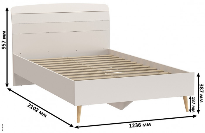 Афина Спальня 16-1200, кашемир серый