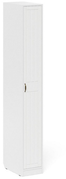 Прихожая П-6-500 Пенал, цвет белая шагрень/фасады МДФ белое дерево фрезеровка прованс, ШхГхВ 30х50х210 см., универсальная сборка