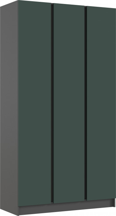 Келвин Шкаф 3-х створчатый 1200, Графит/Изумрудный