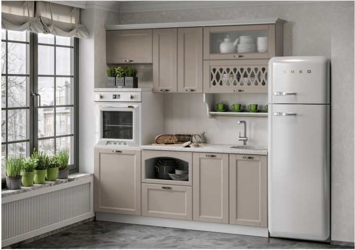 Кухня МДФ 2000 Милано Компоновка №3 (Шарли бриз)