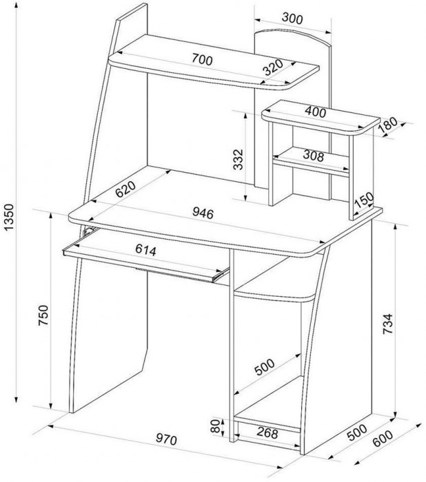 Интел-17 стол компьютерный Ясень Шимо темный / светлый
