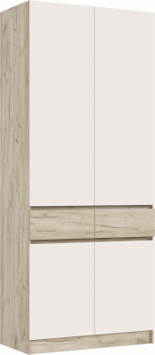 Роджинамиф Шкаф 2-х створчатый, Крафт серый/Кашемир