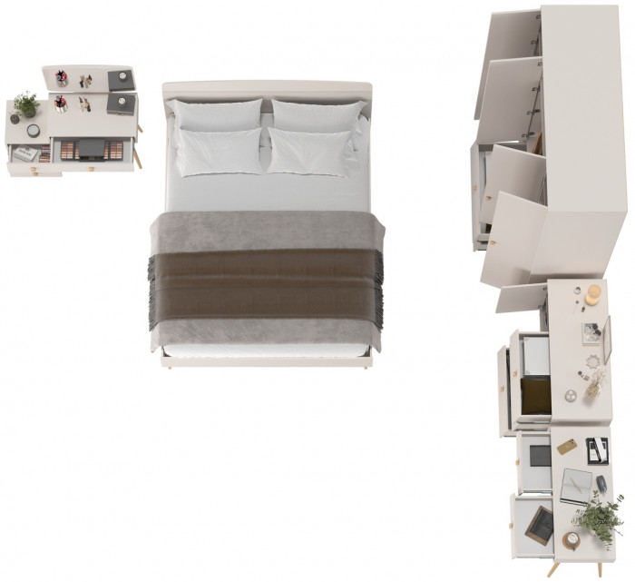 Афина Спальня 16-1600, кашемир серый