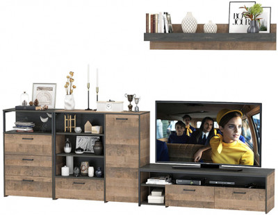 Трувор Гостиная 012, дуб гранж песочный/интра