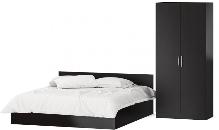 Кровать 1800 + Шкаф 2-х створчатый Стандарт, венге