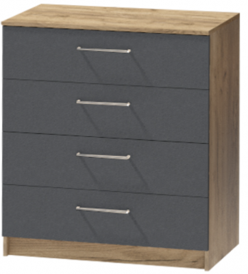 Комод №1 "Иннэс-7", Крафт золотой/Графит