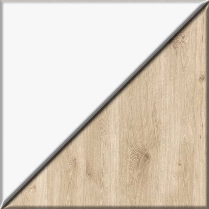 Эйп 13.14 Стеллаж + 13.14 Стеллаж + 13.14 Стеллаж, цвет белый/дуб белый, ШхГхВ 159х41,5х183,8 см., универсальная сборка