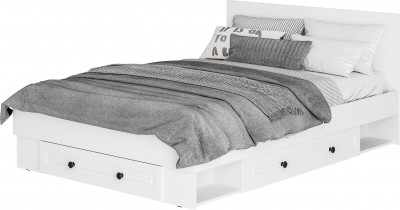 Кровать с проложками ДСП и ящиками Софт КР-11 (1,4), Белый