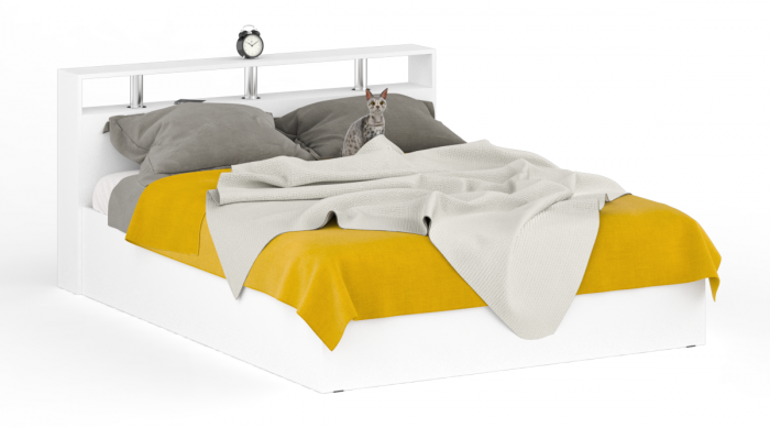 Камелия Кровать 1600 + две тумбы, белый