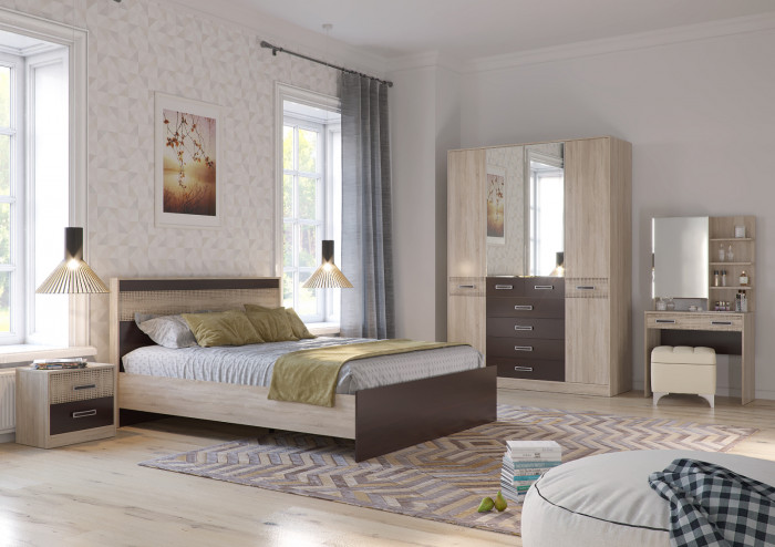 Румба 4-2524дубсонвн Трюмо, дуб сонома/венге