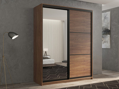 Шкаф-купе Кааппи 2 Морское Дерево Винтаж 140х45х230 см