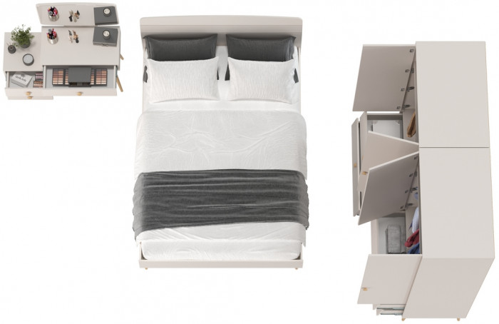 Афина Спальня 17-1400, кашемир серый