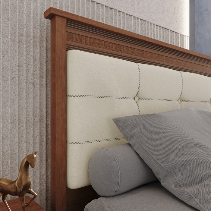 Ливорно Кровать ЛКР-1 (1,6) с ортопедом, Орех донской