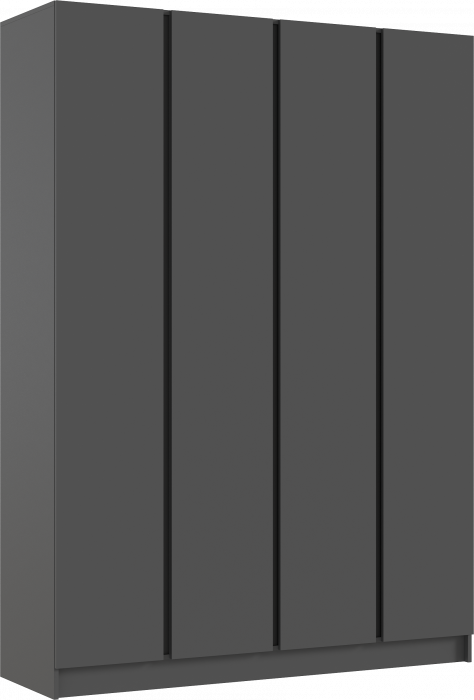 Келвин Шкаф 4-х створчатый (1600) (Графит, Графит)
