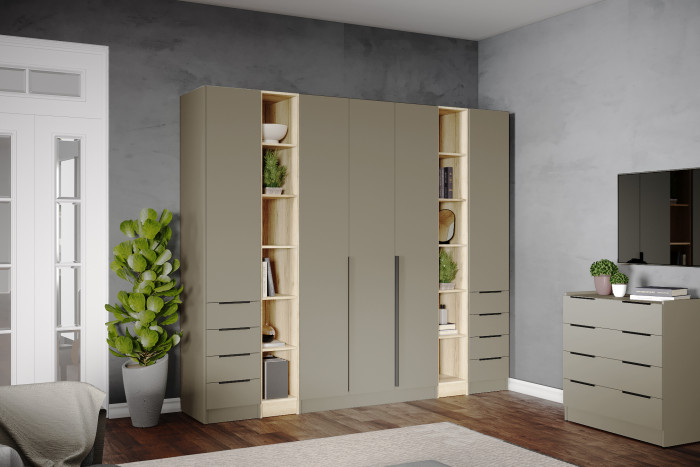 Шкаф Мадрид, композиция 26, Дуб делано/Мокко