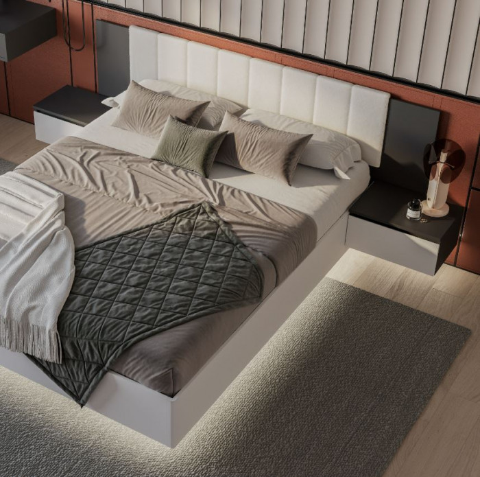 Тумба прикроватная "Шарм" ТБ-11 Графит/ Белый