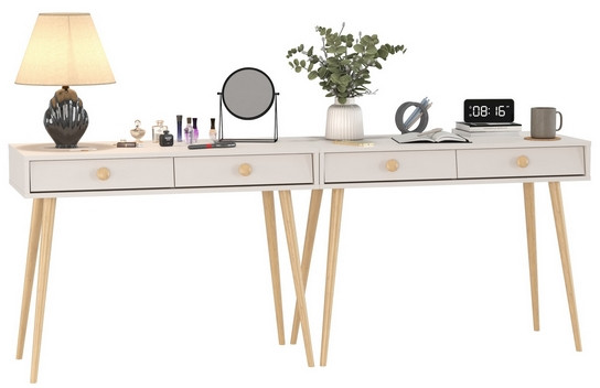 Афина Спальня Стол х 2, кашемир серый