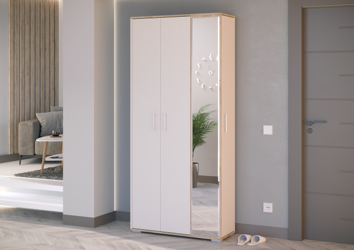 Прихожая 2-3421дкз/к.с Домино-мини, дуб крафт золотой/кашемир серый