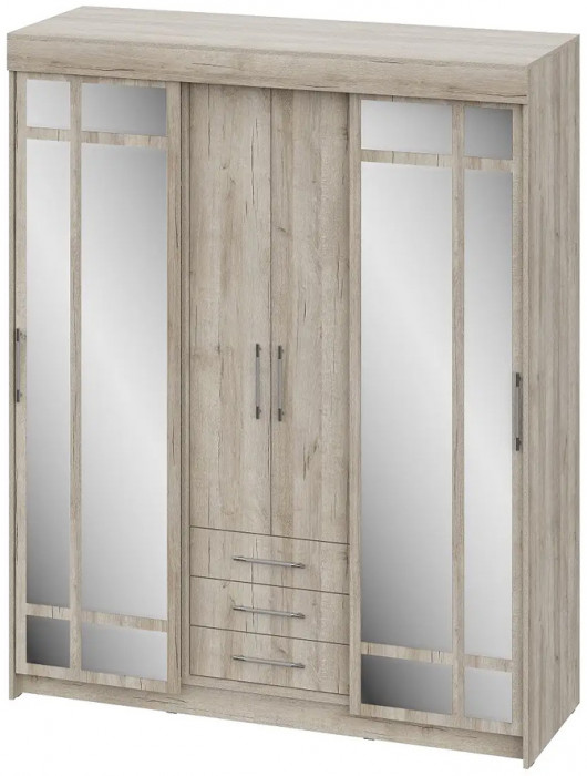 Шкаф-купе Фортуна, Дуб крафт серый