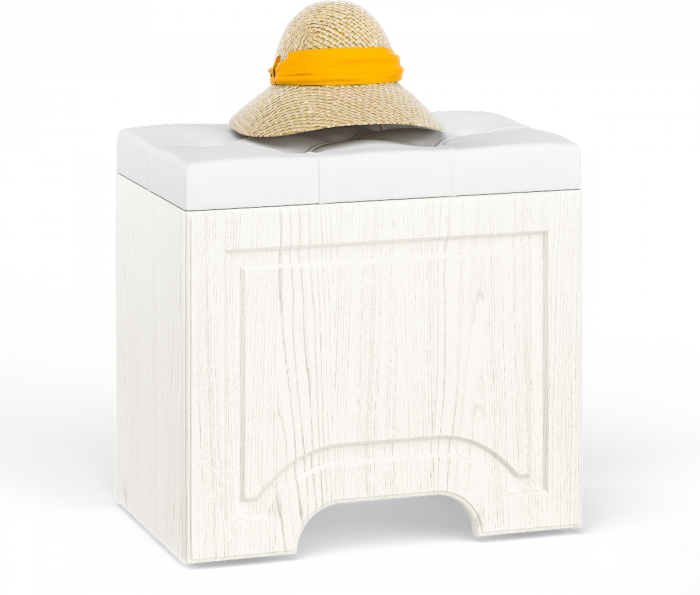 Ливерпуль Пуф 14.02 + Зеркало 03.242 + Шкаф для одежды + карниз 1000, цвет ясень ваниль/белый, универсальная сборка