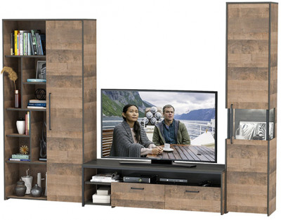 Трувор Гостиная 020, дуб гранж песочный/интра